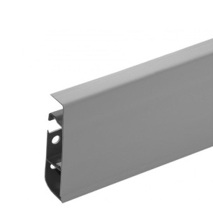 Плiнтус пластиковий Cezar Hi Line Prestige Cірий матовий M088 75мм